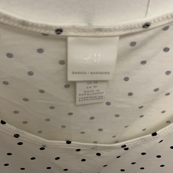 H&M XS white polka dot tank - Picture 2 of 2